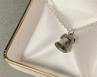 Liberty Bell Sterling Silver Pendant & Chain Necklace