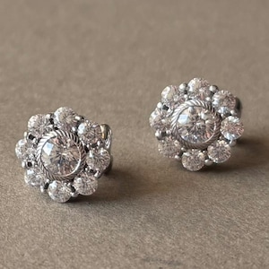 Judith Ripka Cubic Zirconia Flower Lever Back Earrings