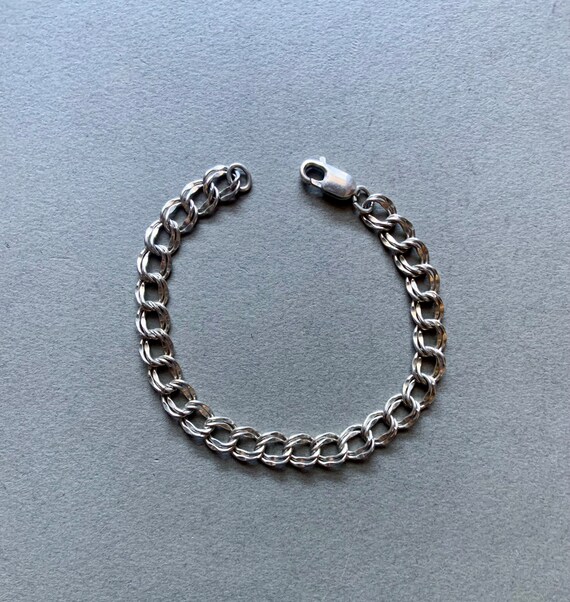 Sterling Silver Hammered Chain Link Bracelet - image 3