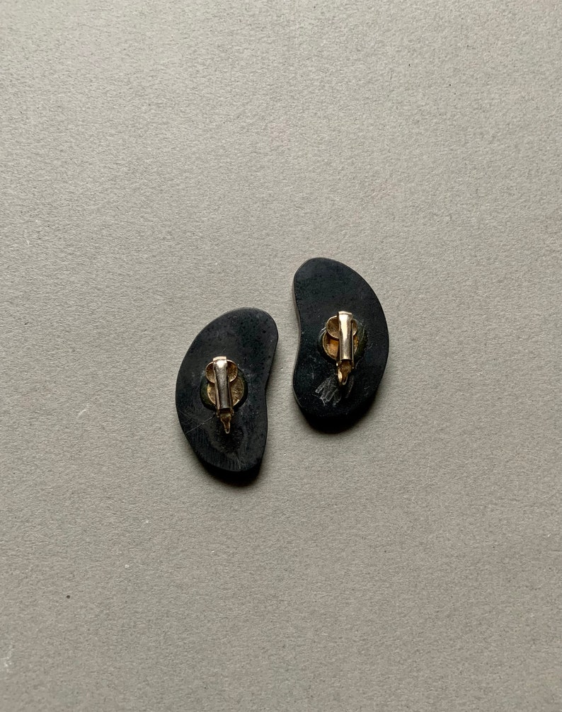Avant Garde Abstract Resin Clip On Earrings image 4