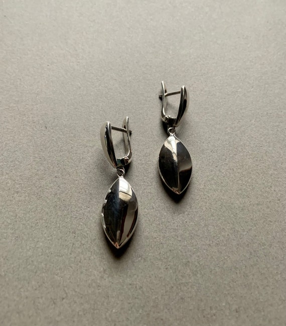 Ross Simons Sterling Silver Leaf Dangle Earrings - image 3
