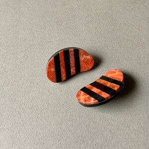 Avant Garde Abstract Resin Clip On Earrings image 2