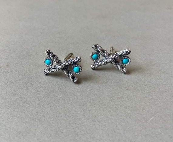 Taxco Turquoise Sterling Silver Cufflinks