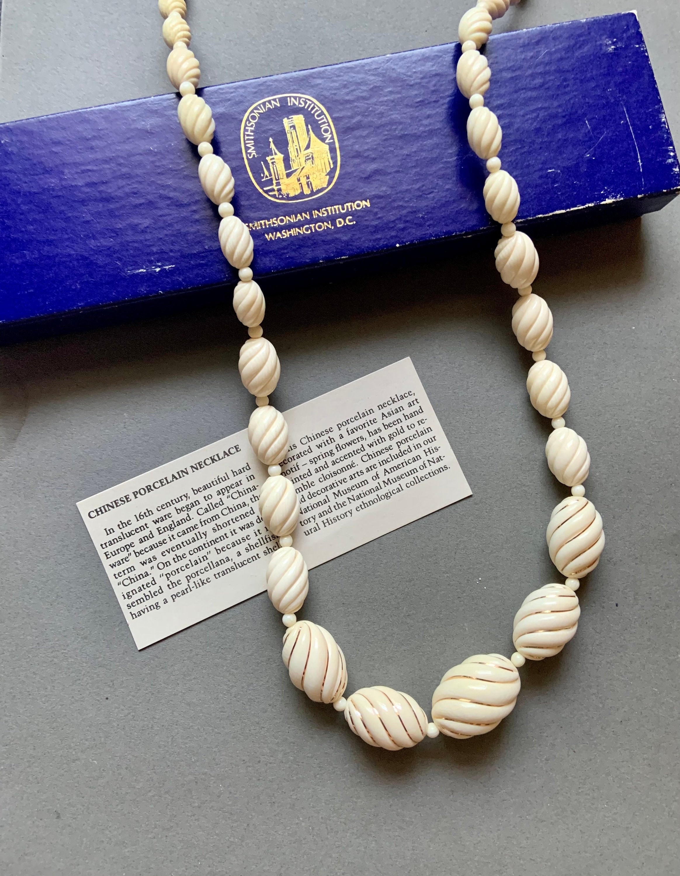 Chinese Porcelain Necklace Smithsonian Institute - Etsy