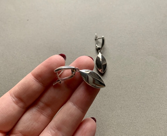 Ross Simons Sterling Silver Leaf Dangle Earrings - image 4