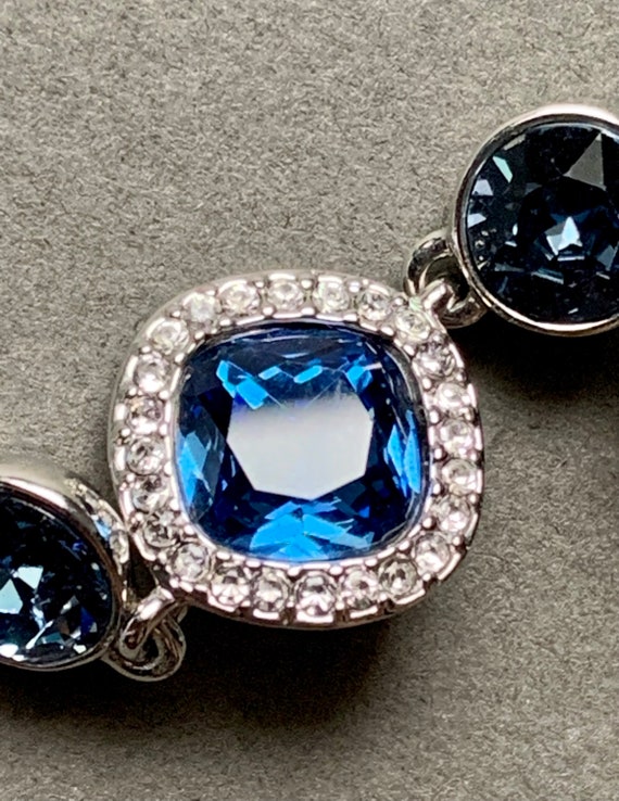 Givenchy Blue Glass Gemstone Vintage Bracelet - image 8