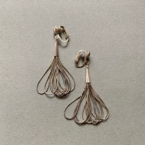 Sterling Silver String Earrings & Necklace Jewelry Set shops