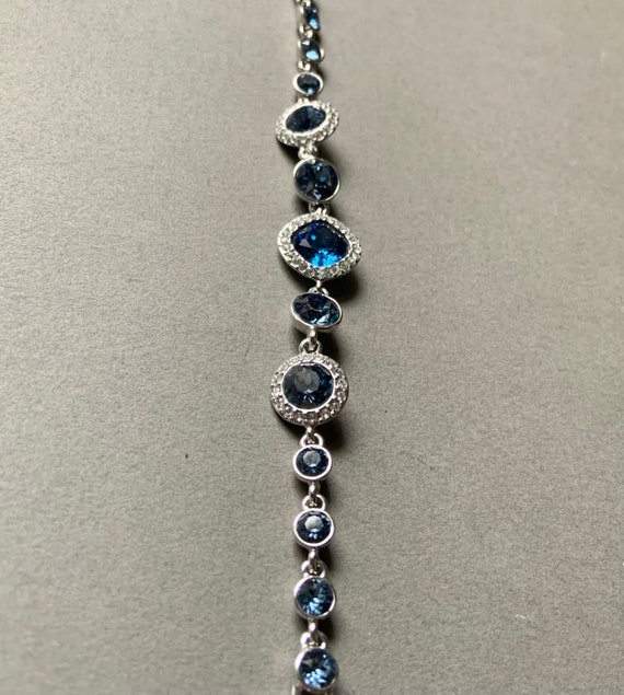 Givenchy Blue Glass Gemstone Vintage Bracelet - image 6