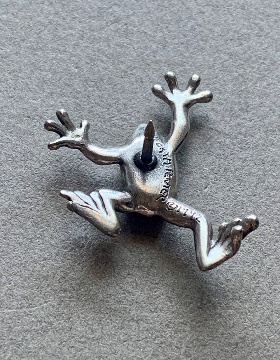 Danforth Pewter Miniature Frog Pin 1992 - image 5