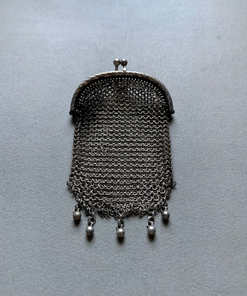 Antique Sterling Silver Chainmail Coin Purse - Etsy