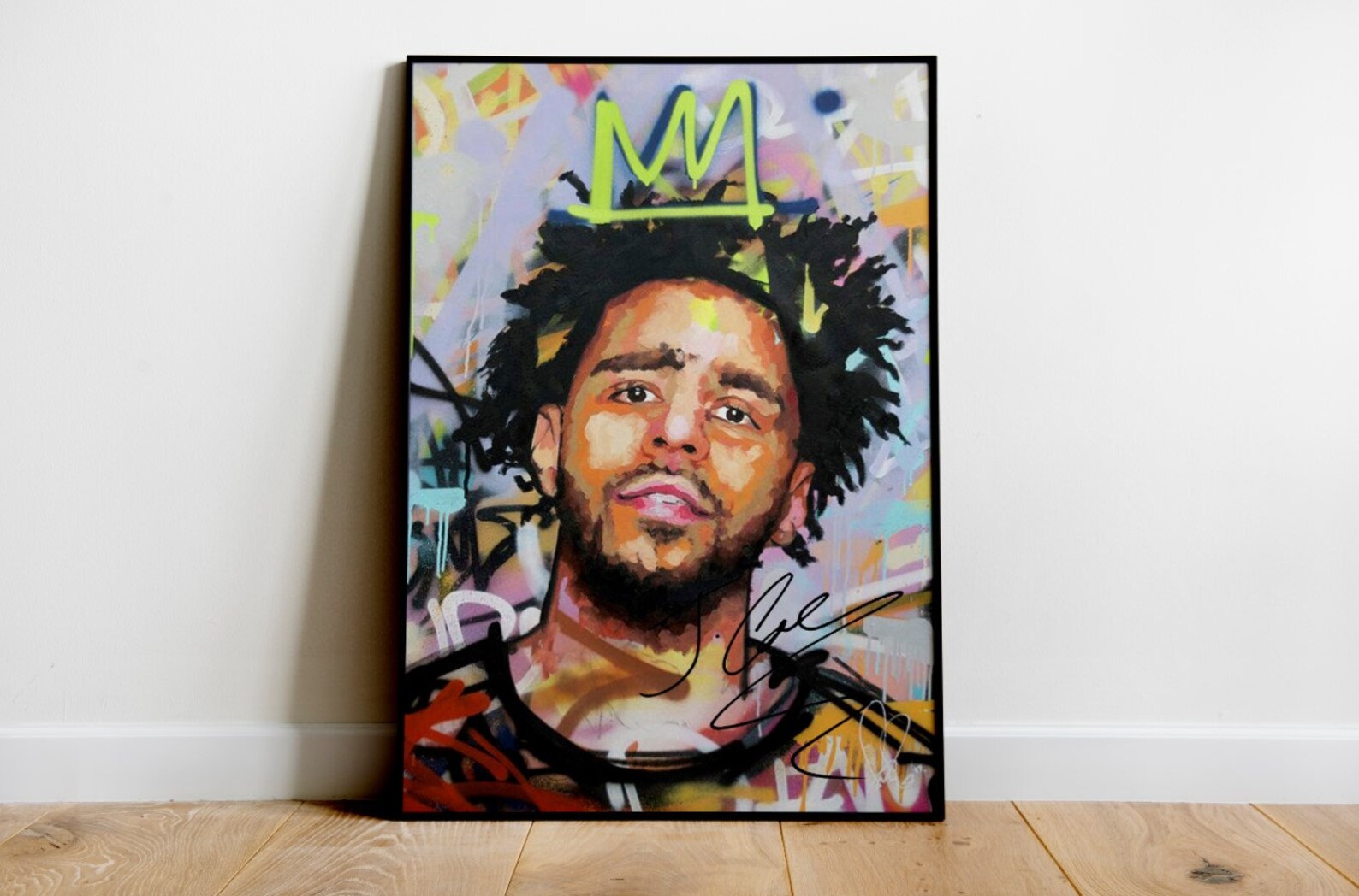 J Cole Canvas Music J Cole Canvas Wall Art Vintage Music Etsy