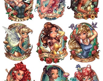 Download Tattooed Disney Princess Etsy SVG, PNG, EPS, DXF File