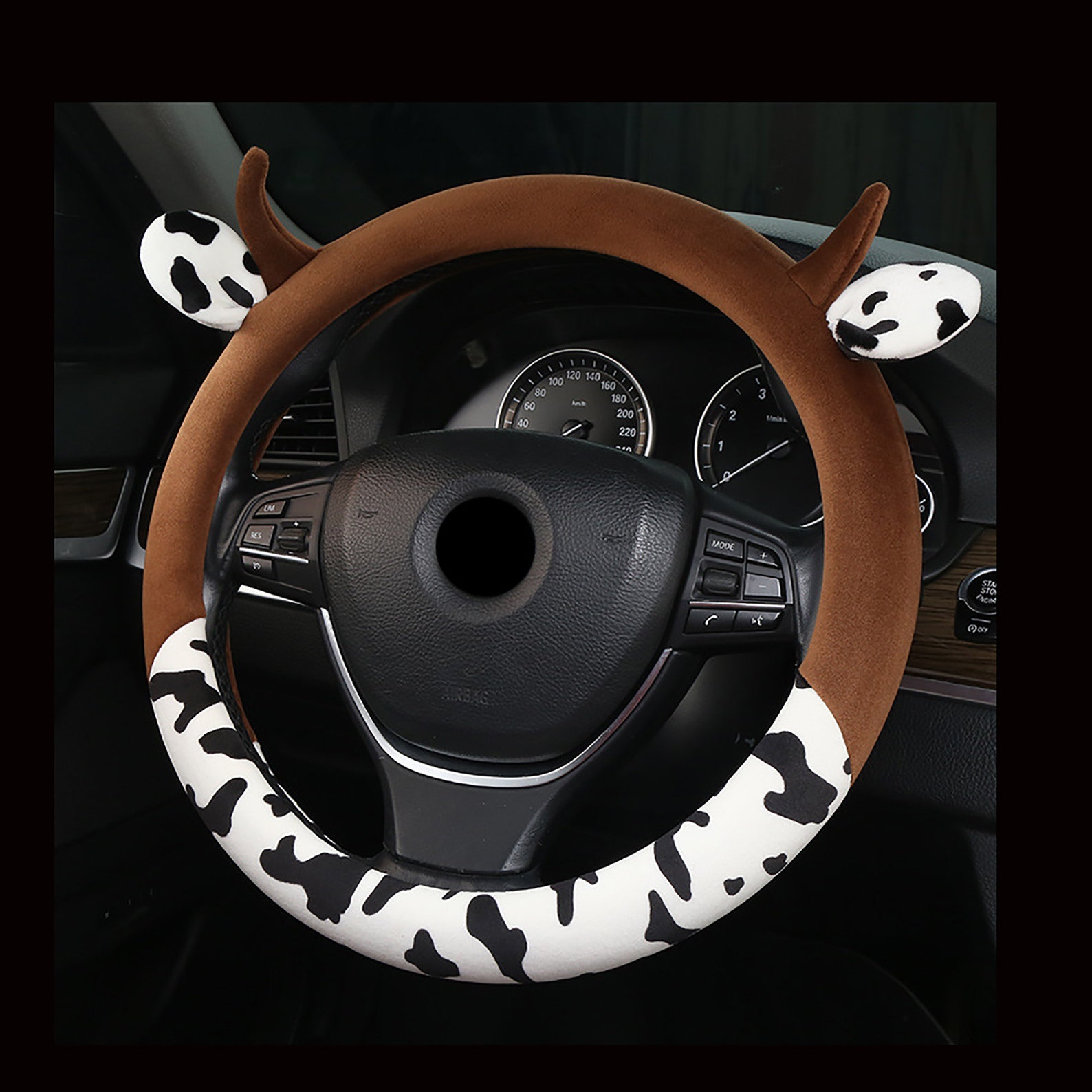 Cow Steering Wheel Cover Animal Steering Wheel Cover Plush Etsy