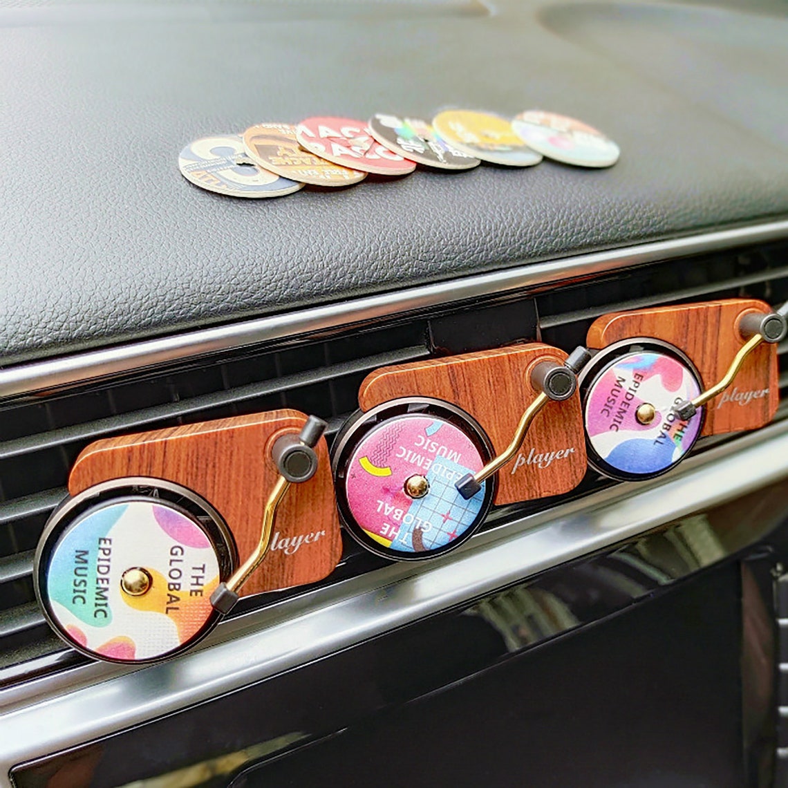 Record Car Diffuser Turntable Car Fragrance Car Air Etsy