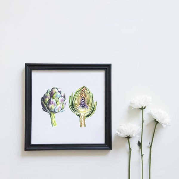 Artichoke Print Watercolor