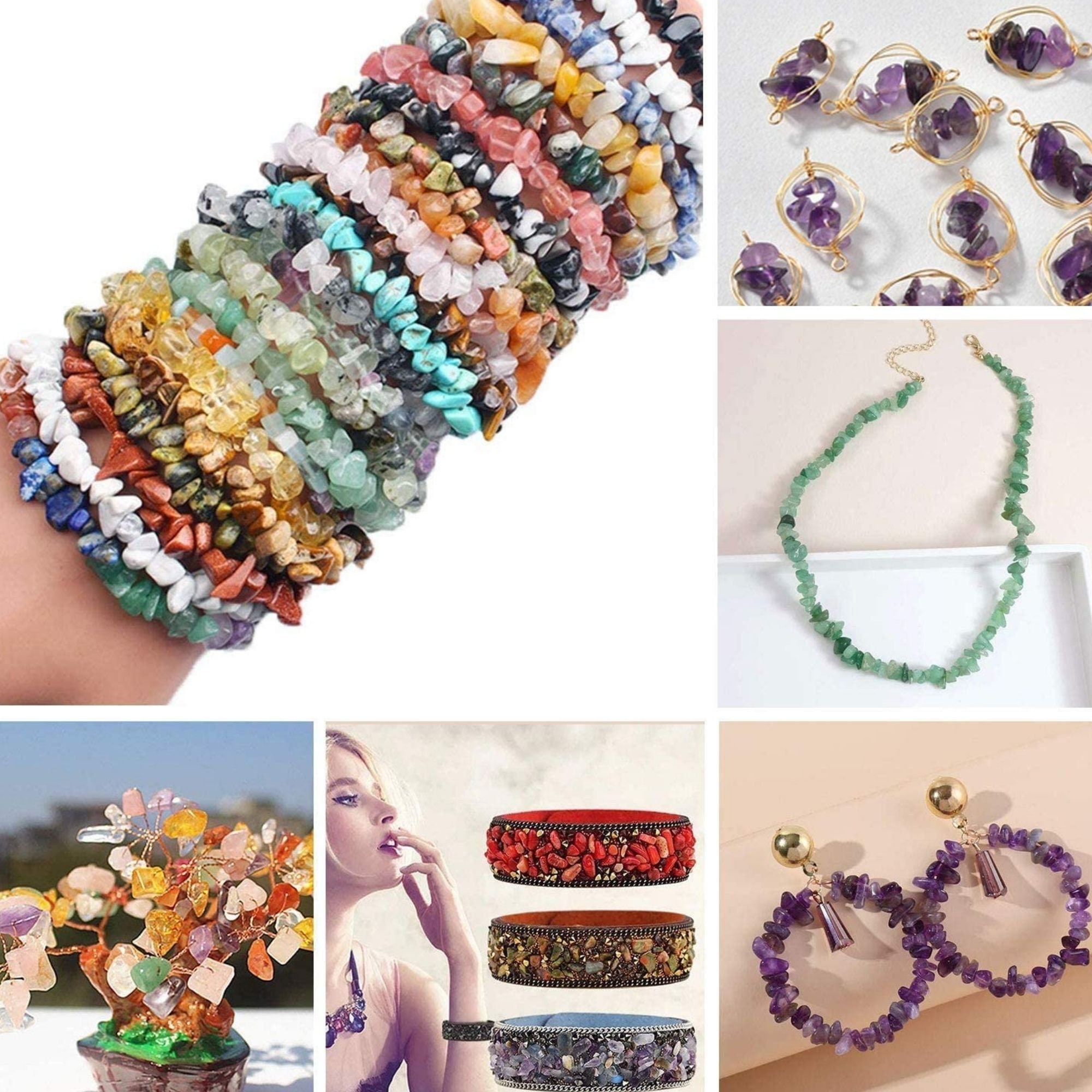 Crystals Chips Gemstone Beads for Jewellery Making Ring Kit Etsy