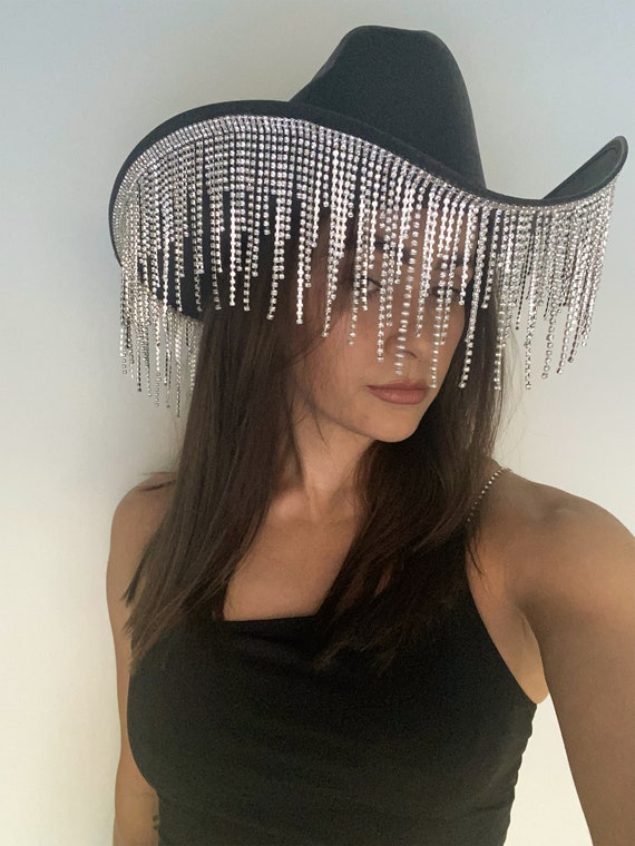 Rhinestone Fringe Cowboy Hat Space 