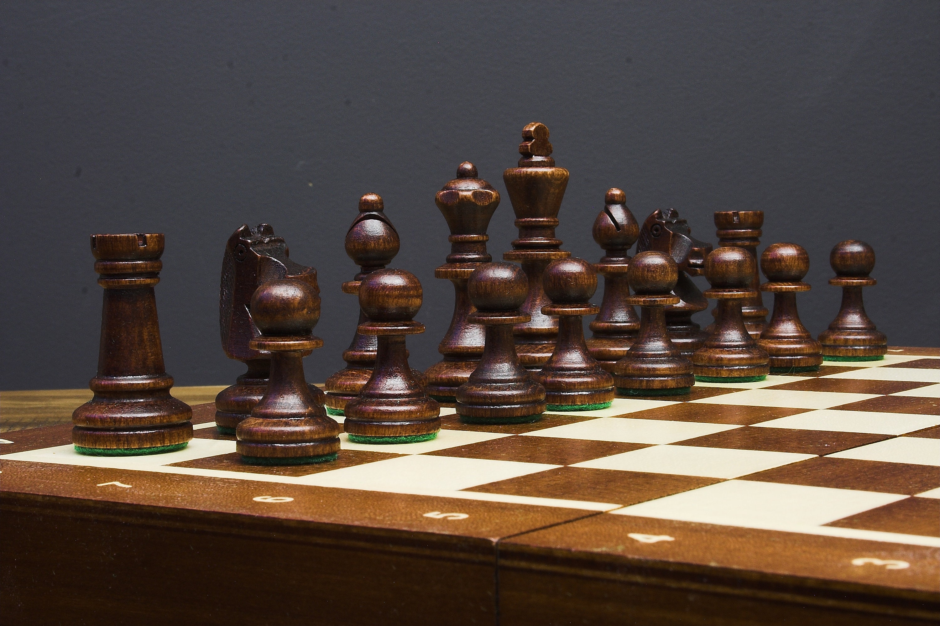Standard Chess Set. King 6.5cm Board 35cm. Wooden Chessmen Etsy