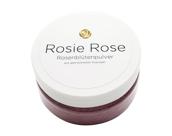 Rosenblütenpulver 30g | aus Damaszener Rosenblüten | zum Essen, Topping, Kuchendekoration, essbares Pulver | ROSIE ROSE