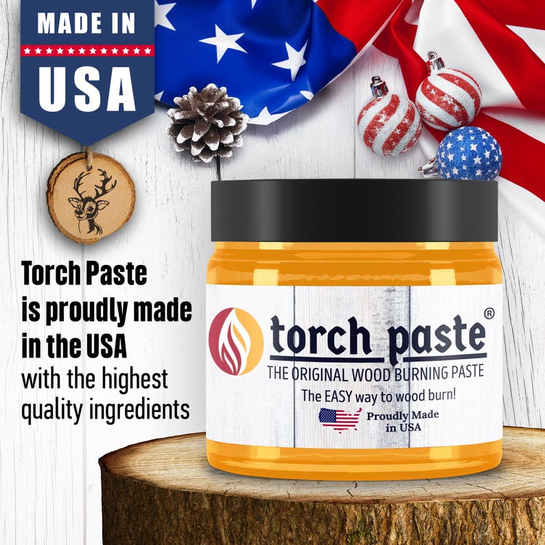 Wood Burn Paste | Wood Burn with heat | Easy Wood burn tool | Torch Paste | Easy Pyrography image 1