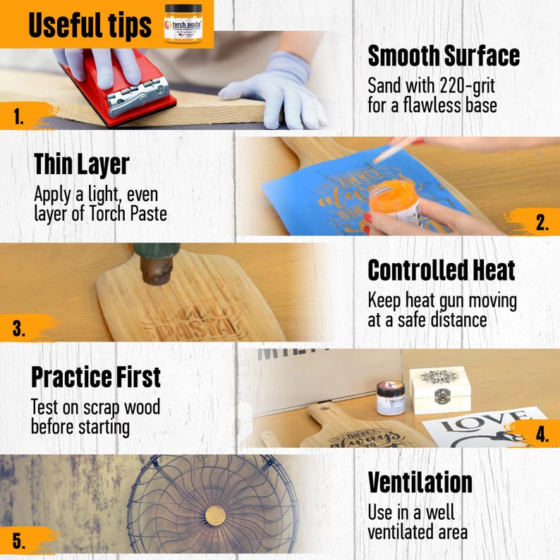 Wood Burn Paste | Wood Burn with heat | Easy Wood burn tool | Torch Paste | Easy Pyrography image 5