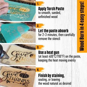 Wood Burn Paste | Wood Burn with heat | Easy Wood burn tool | Torch Paste | Easy Pyrography image 4