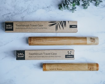 Bamboo Toothbrush Travel Case | Adult & Child