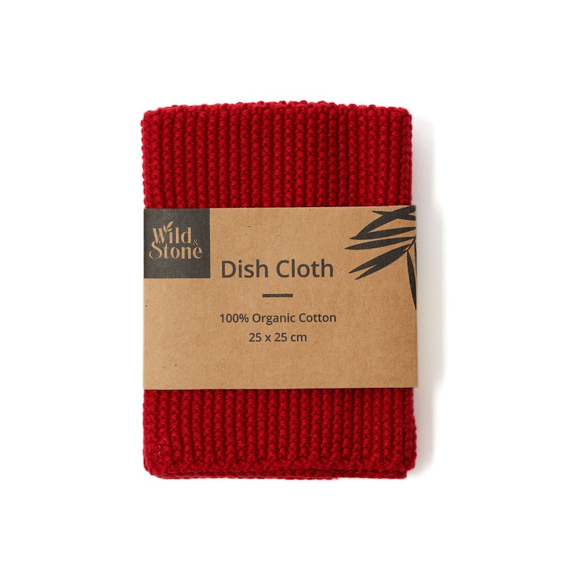 Dish Cloths 100% Organic Cotton Berry