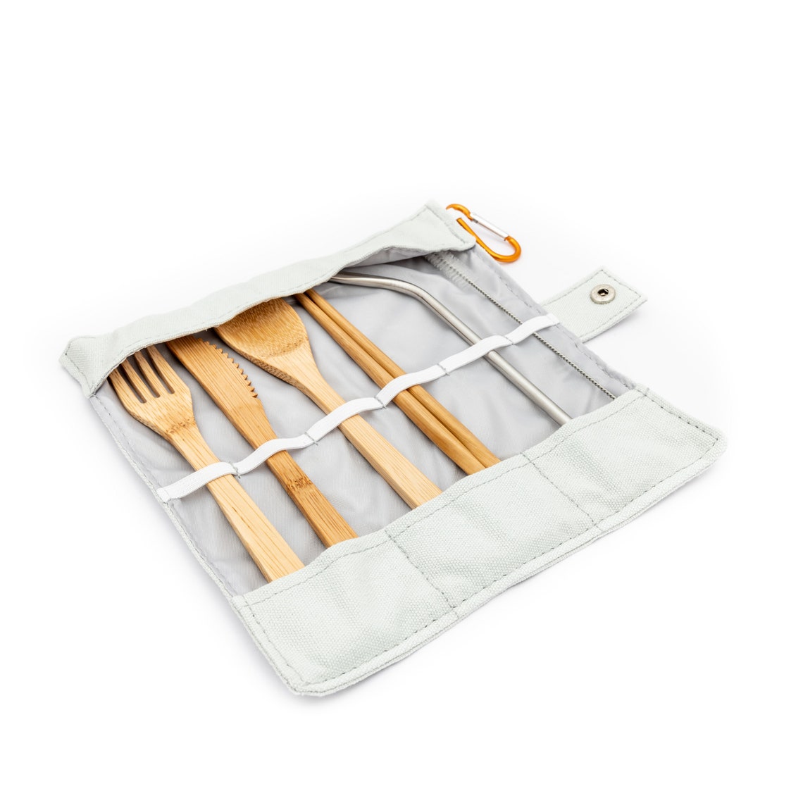Reusable Bamboo Picnic Cutlery Set 8 Piece Etsy