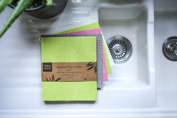 Compostable Swedish Dish Cloths - Set of 4
