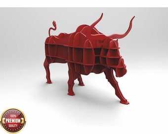 Shelf bull. cnc files DXF, CDR, SVG, dxf files for cnc, laser cut files, vector files, vector cutting plan, cnc plans