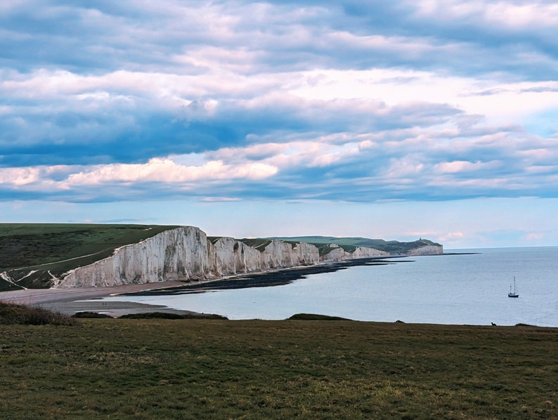 Canvas Print of Seven Sisters Cliff - Etsy