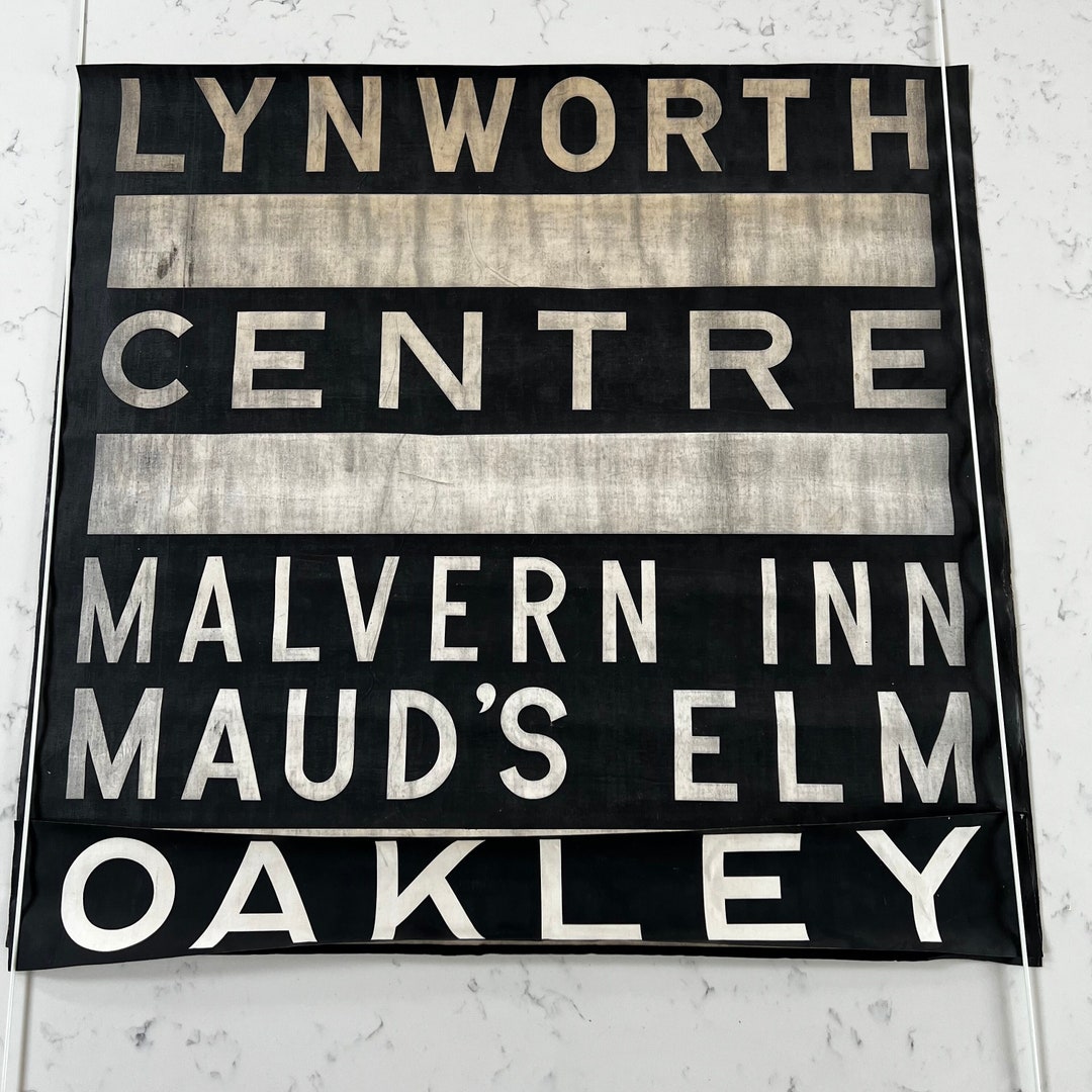 1960s Bus Sign INDIVIDUAL Placename cheltenham Lynworth / Centre