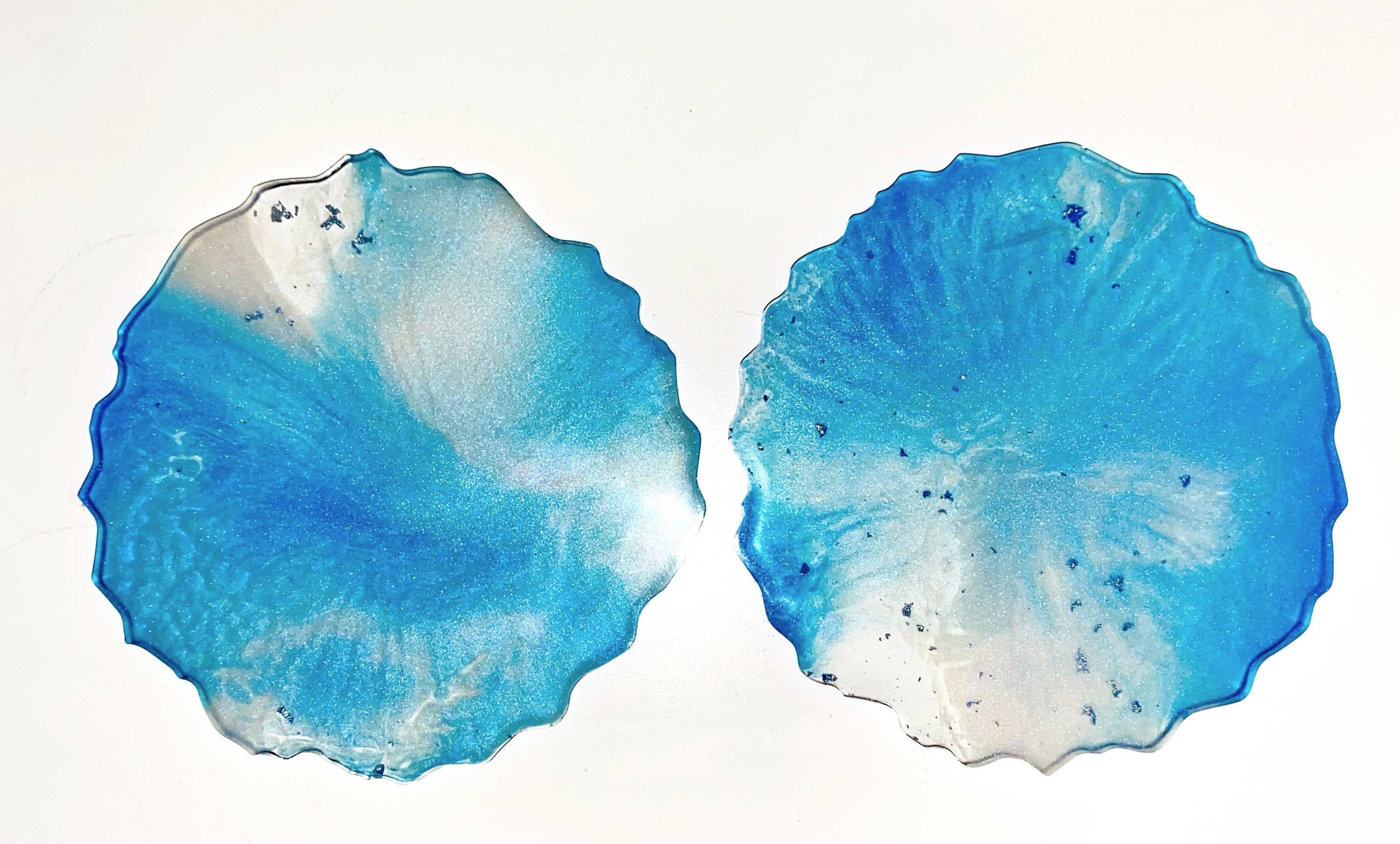 Marble Effect Resin Coaster Etsy UK