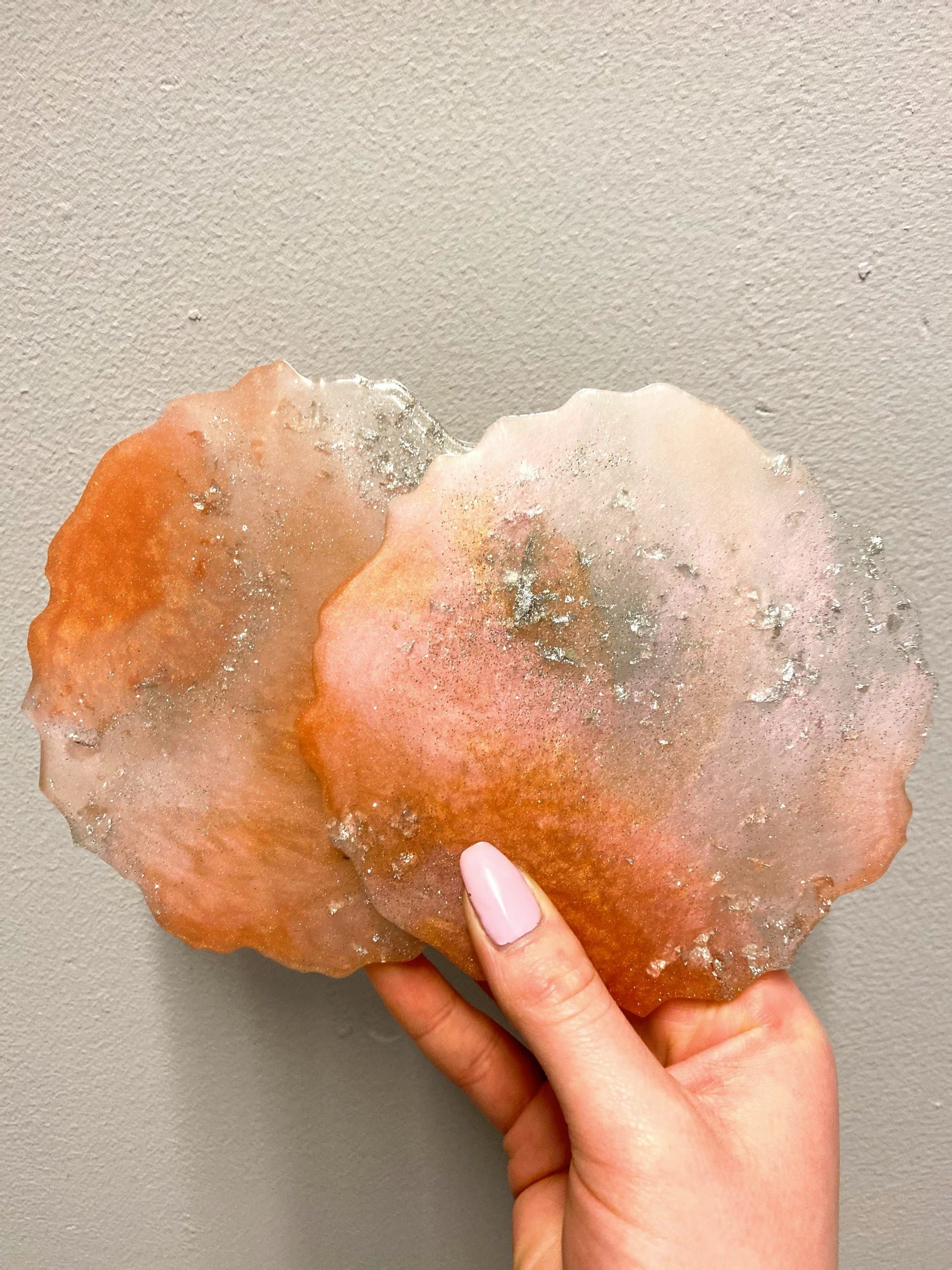 Marble Effect Resin Coaster Etsy