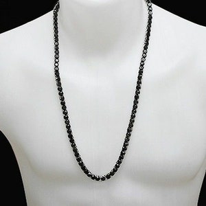 Unisex Black Diamond Tennis Necklace Quality AAA Certified ! Jewelry, Birthday gift, Hiphop necklace