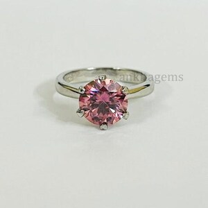 Gorgeous 3.00 Ct Pink Diamond Ring Great Shine And Luster VVS1 Certified ! Anniversary Gift, Birthday Gift