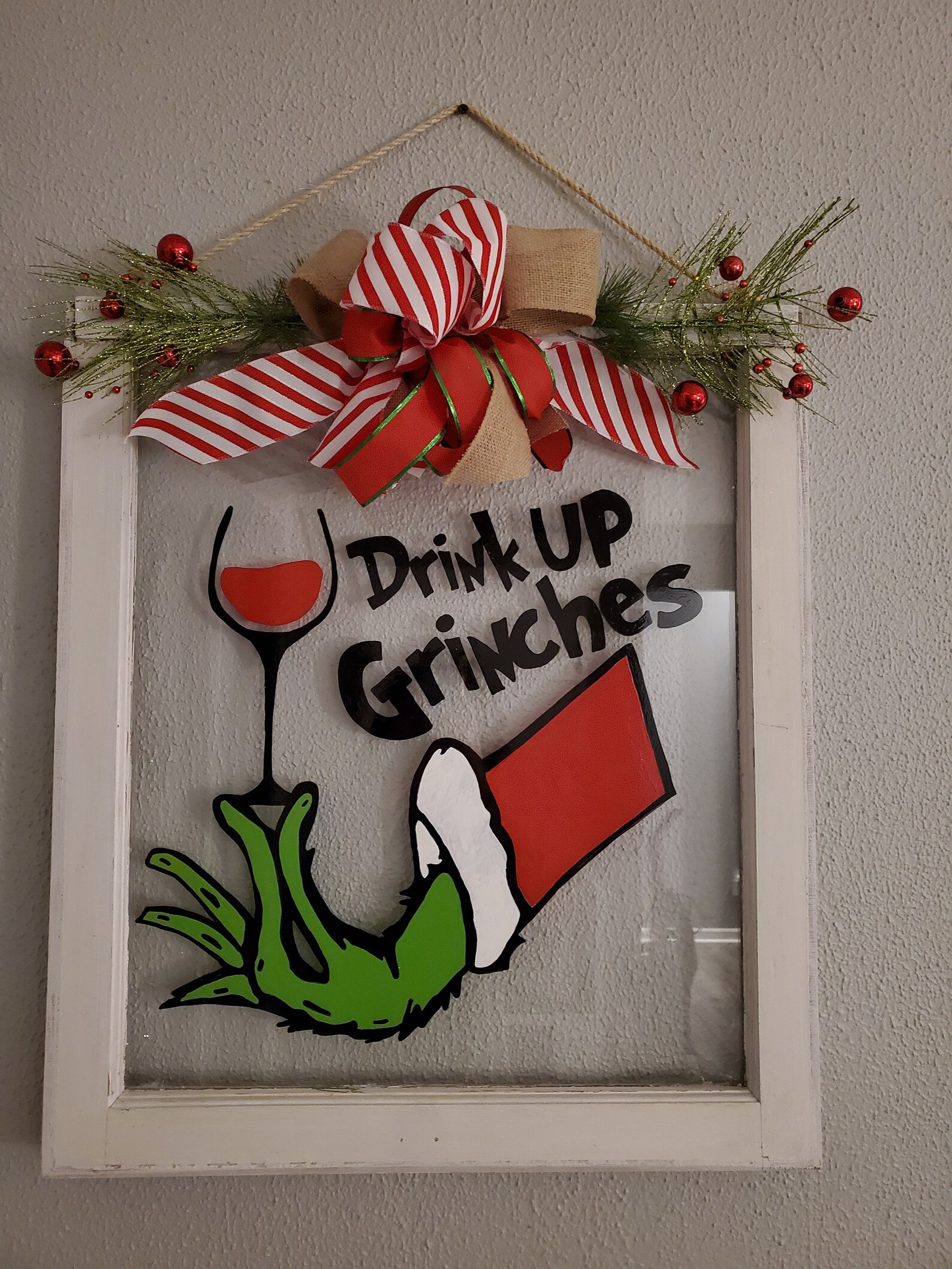 Grinch Hand Painted Window Etsy