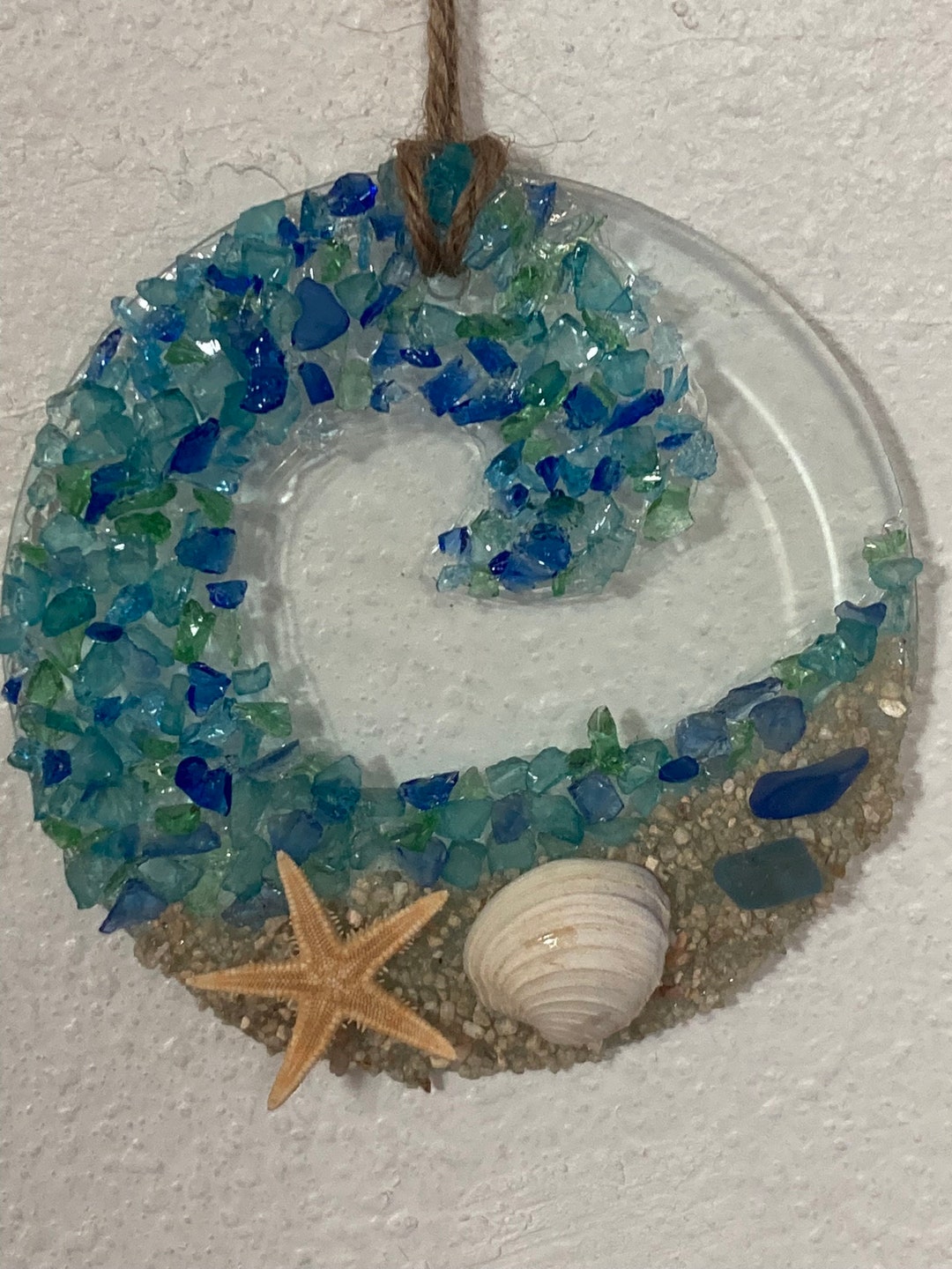 Sea Glass Suncatcher Ocean Wave Beach Ornament Beach Lover Gift Beach
