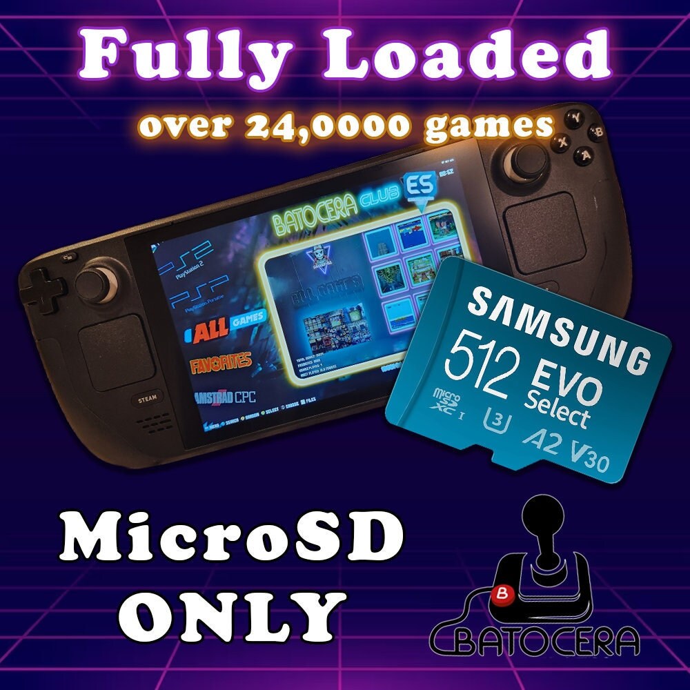 Carte Micro SD 512Go avec 54 000 Jeux pour Console Steam Deck – Version  Française – SD Steam Deck