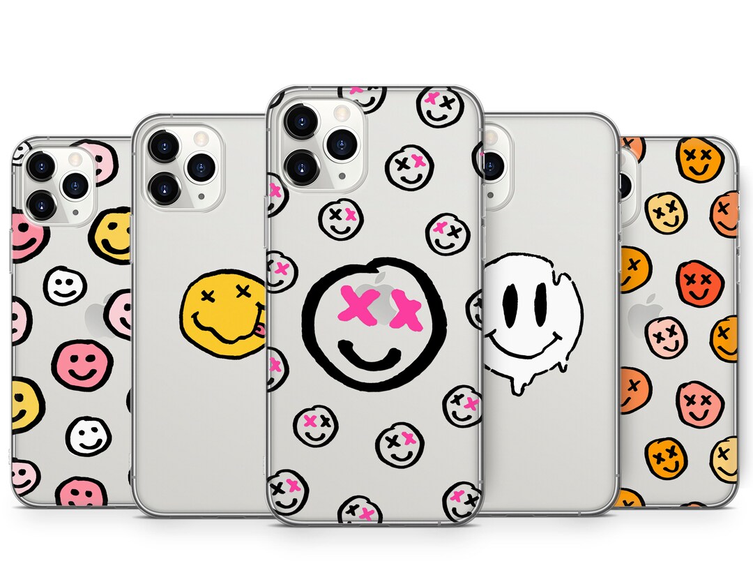 Clear Smile Cute Phone Case Fit for iPhone 12 Pro, 11, 7, 8, Xs, Xr, SE