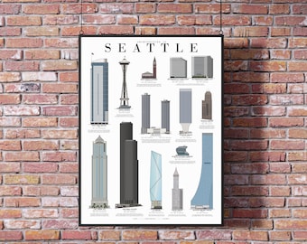 Architecture in Seattle - 18x24 Pop Art Poster
