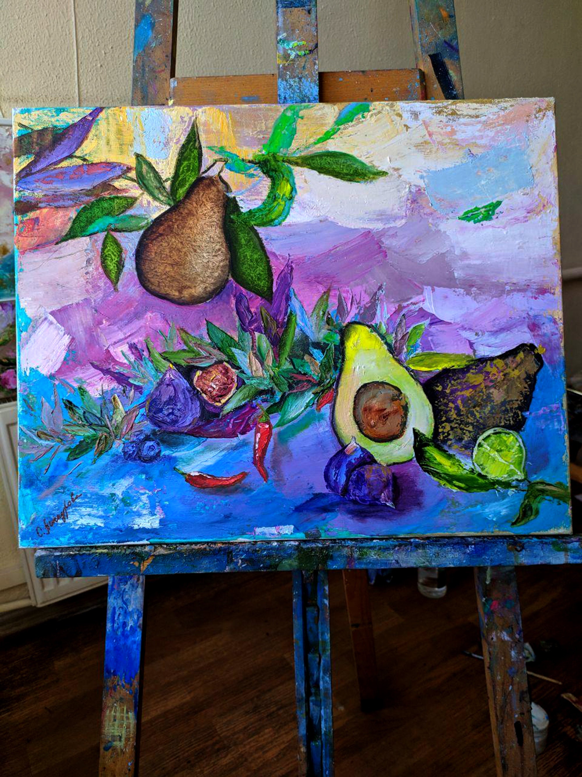 Cafe Küche Öl Leinwand Malerei Avocado | Etsy