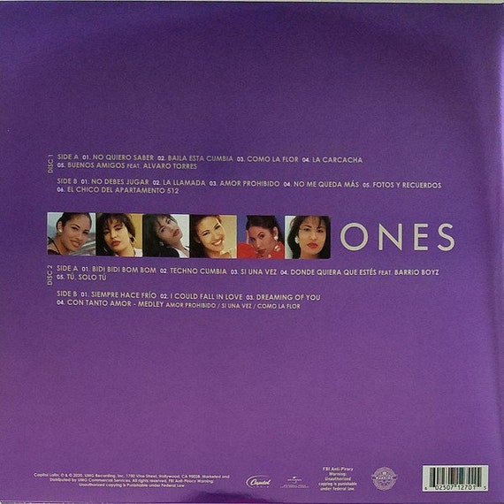 Selena Ones Quintanilla Reissue Vinyl Album (2020 Edition