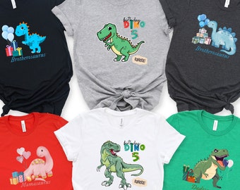 Personalized Dinosaur Birthday Shirt: Family Matching Dino Tee
