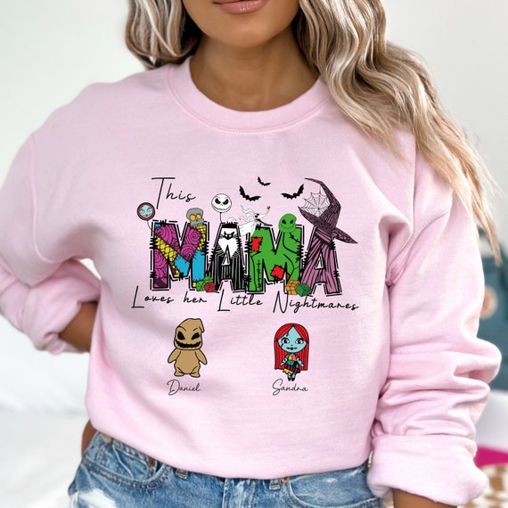 Personalized Halloween Mama Sweatshirt: Spooky Nightmares Mother's Gift