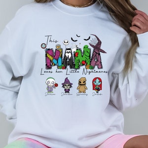 Personalized Halloween Mama Sweatshirt: Spooky Nightmares Mother's Gift image 2