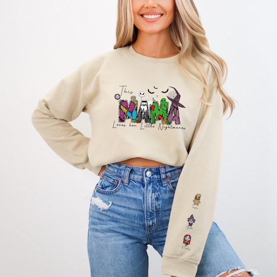 Personalized Halloween Mama Sweatshirt: Spooky Moms Gift Hoodie