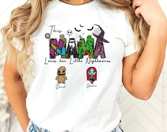 Custom Horror Mama T-Shirt, Spooky Ghouls Halloween Gift