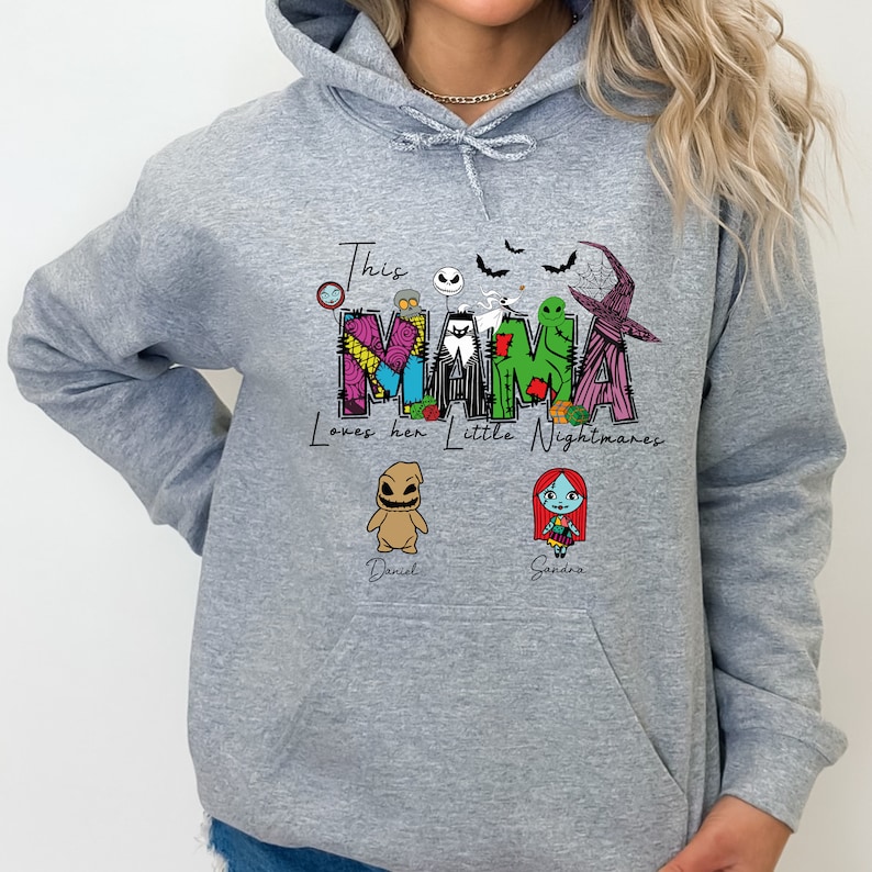 Personalized Halloween Mama Sweatshirt: Spooky Nightmares Mother's Gift image 7
